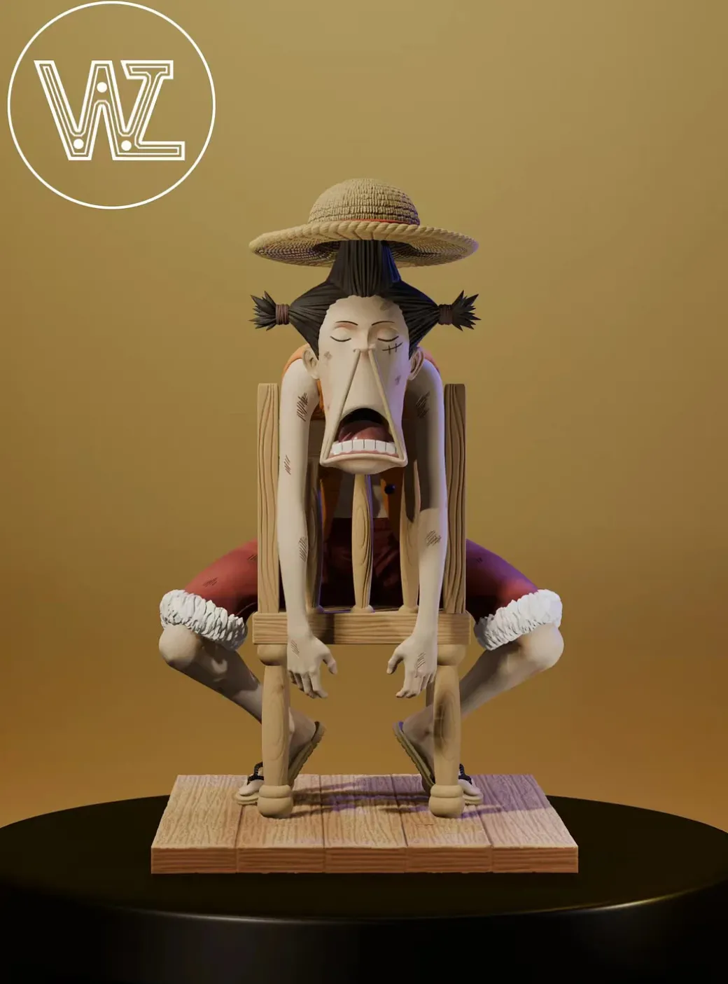 Funny Series 001 Monkey D. Luffy - ONE PIECE Resin Statue - WZ Studio