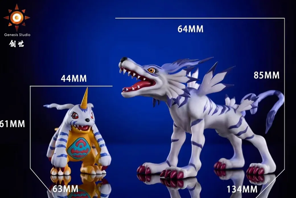 Gabumon & Garurumon - Digimon Resin Statue - Genesis-Studio