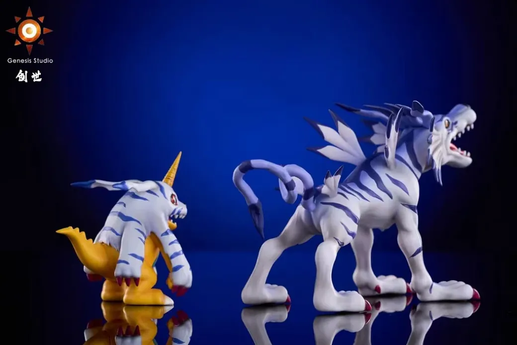Gabumon & Garurumon - Digimon Resin Statue - Genesis-Studio