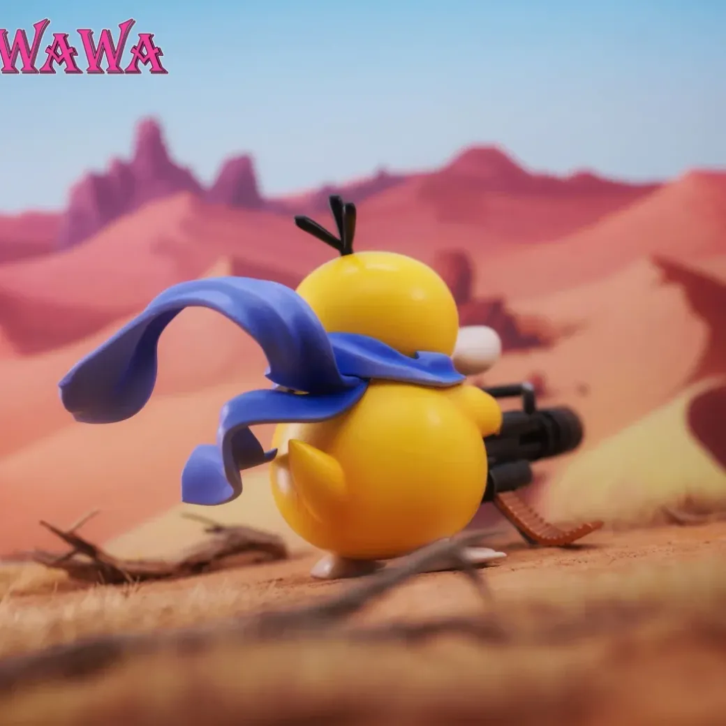 Gatling Gun Psyduck - Pokemon Statue - WAWA Studio