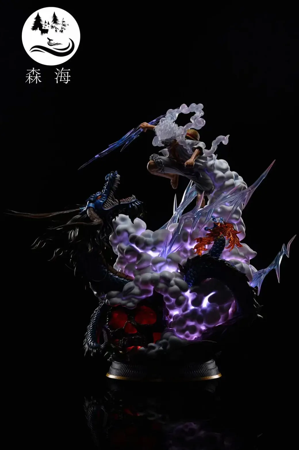 Gear Fifth Nika Luffy vs Kaido with LED - ONE PIECE Resin Statue - SenHai Studio