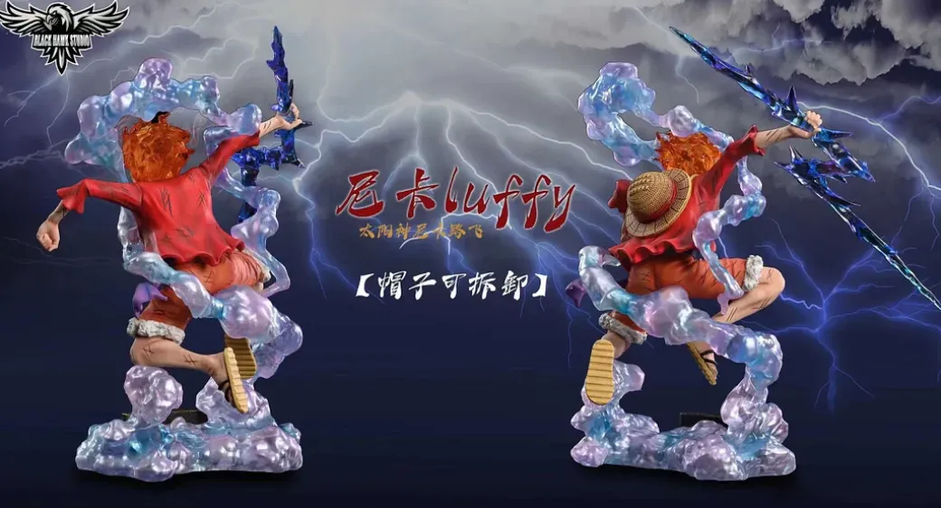 Gear Fifth Sun God Nika Monkey D. Luffy with LED - ONE PIECE Resin Statue - Black Hawk Studio