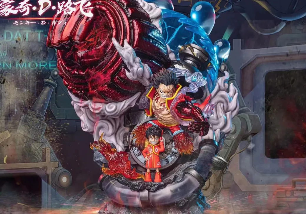 Gear Fourth Huge Fist Monkey D. Luffy & Mini Monkey D. Luffy - ONE PIECE Resin Statue - Warhead Studios