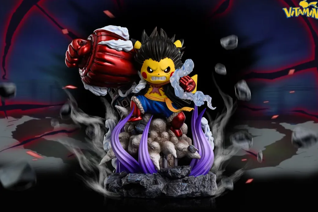Gear Fourth Monkey D. Luffy Cosplay Pikachu - Pokemon ONE PIECE Resin Statue - Vitamin Studios