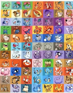 Generation 1 Pokemon Decorative Painting - Pokemon - H-TWO Studio