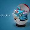 Generation II Starter Pokemon Series Totodile's Poké Ball House - Pokemon Resin Statue - SANSUI Studios