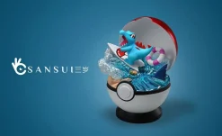 Generation II Starter Pokemon Series Totodile's Poké Ball House - Pokemon Resin Statue - SANSUI Studios