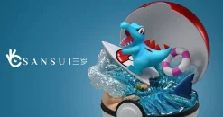 Generation II Starter Pokemon Series Totodile's Poké Ball House - Pokemon Resin Statue - SANSUI Studios