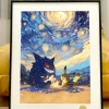 Gengar & Pikachu Decorative Painting - Pokemon - Xingkong Studio