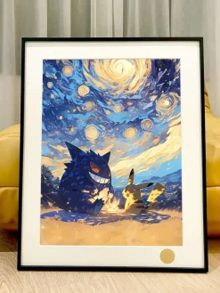 Gengar & Pikachu Decorative Painting - Pokemon - Xingkong Studio