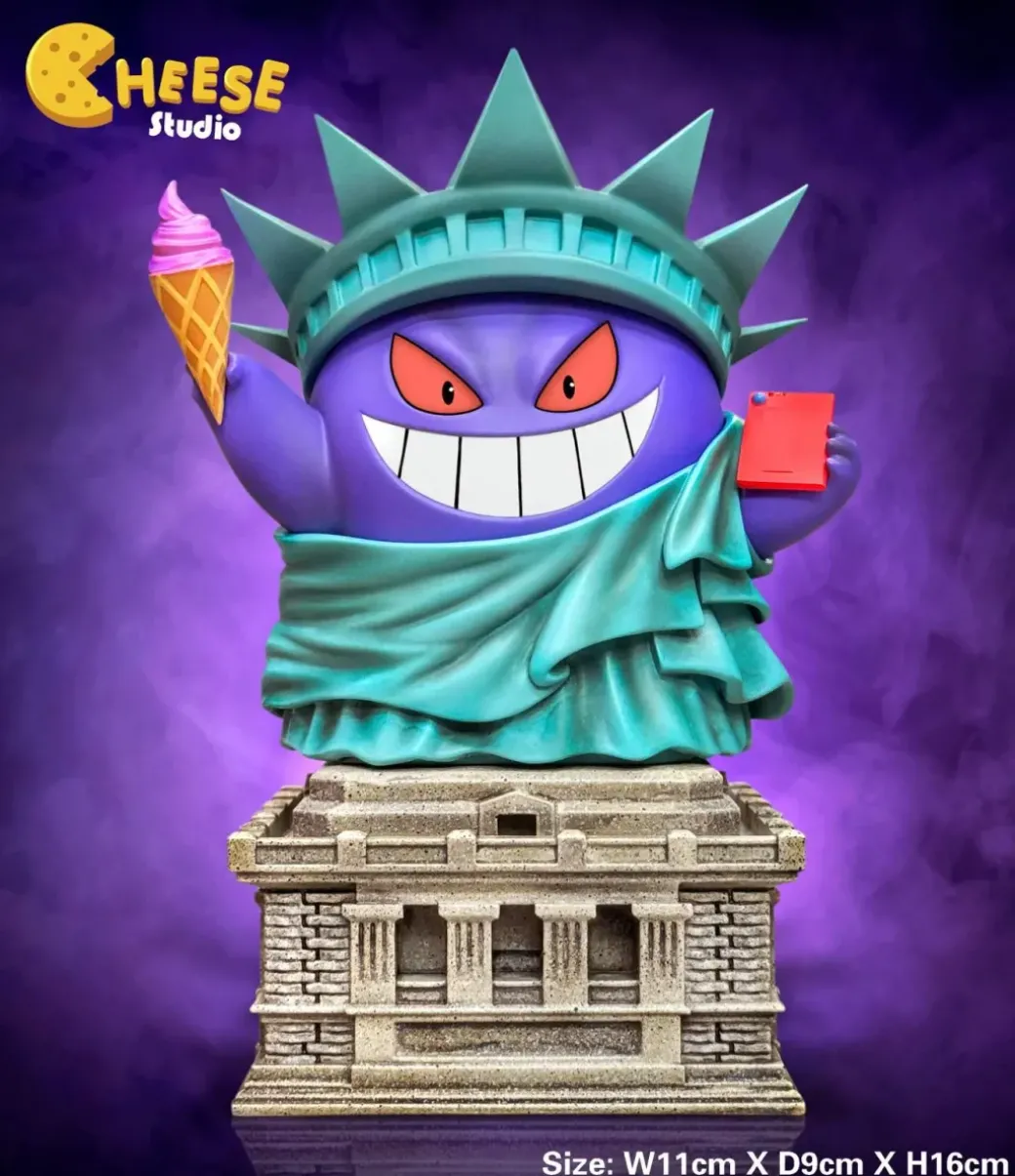 Gengar Cosplay Statue of Liberty - Pokemon Resin Statue - CHEESE Studio