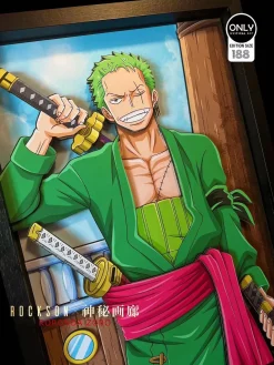 Gentleman Style 3D Decorative Paint of Roronoa Zoro - ONE PIECE Decorative Painting - Mystical Art Studios
