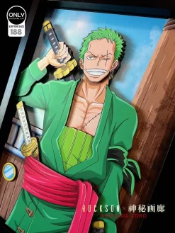 Gentleman Style 3D Decorative Paint of Roronoa Zoro - ONE PIECE Decorative Painting - Mystical Art Studios