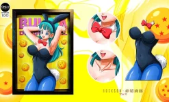 Gentleman Style 3D Decorative Paint of Bulma - Dragon Ball Decorative Painting - Mystical Art Studios