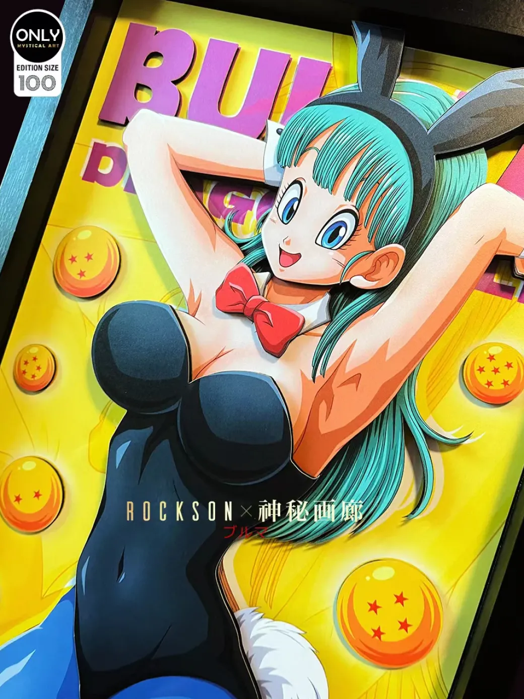 Gentleman Style 3D Decorative Paint of Bulma - Dragon Ball Decorative Painting - Mystical Art Studios