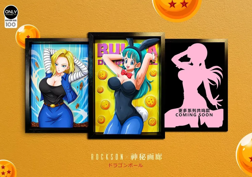 Gentleman Style 3D Decorative Paint of Bulma - Dragon Ball Decorative Painting - Mystical Art Studios