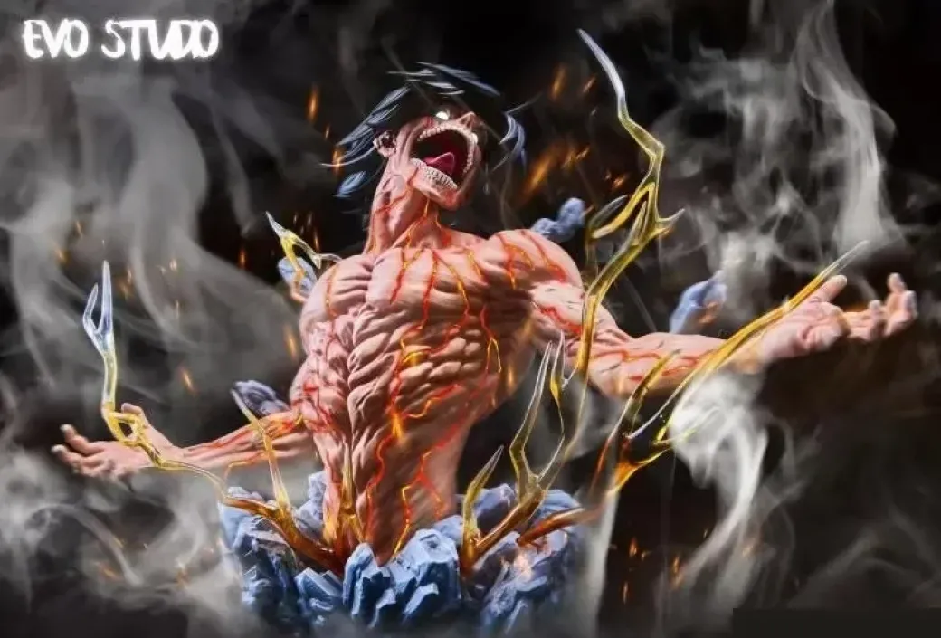 Giant Eren Yeager Half-Portrait - Attack on Titan Resin Statue - EVO Studios