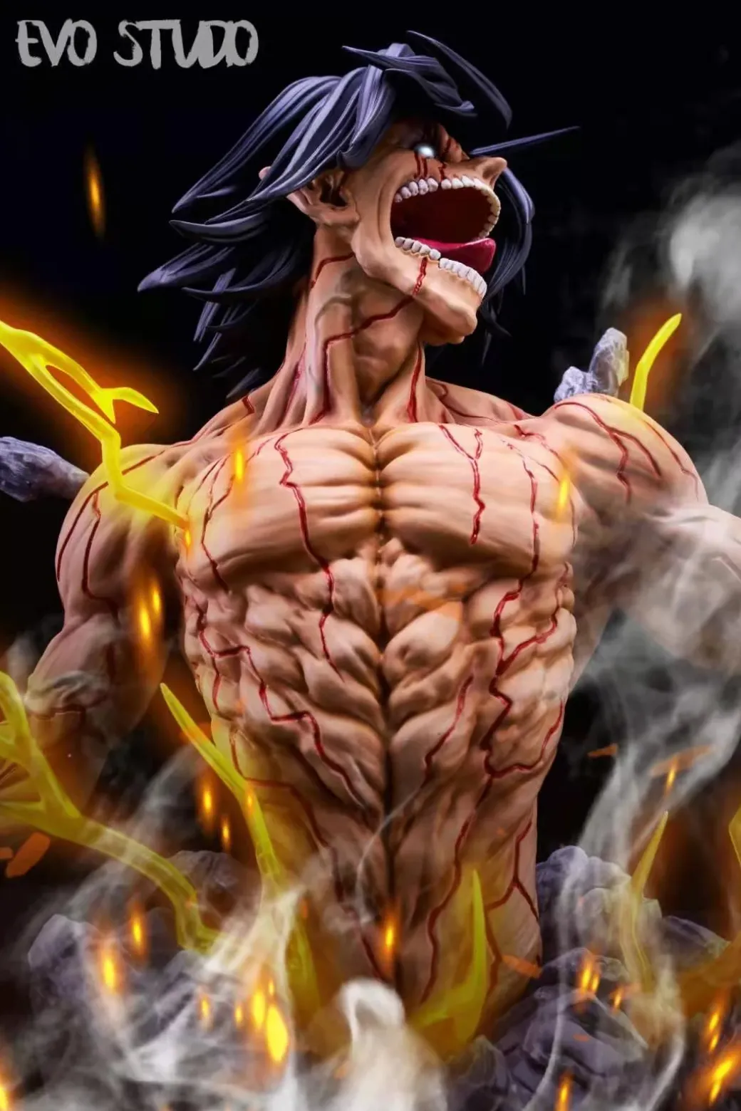 Giant Eren Yeager Half-Portrait - Attack on Titan Resin Statue - EVO Studios