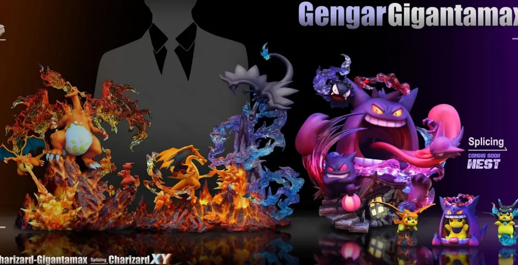 Gigantamax Gengar with LED - Pokemon Resin Statue - Crescent-Studios