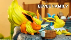 GK Scale Pokemon Ecological Landscape Series Eevee Family Hot Springs with LED - Pokemon Resin Statue - TiaoTiao Hall Studio