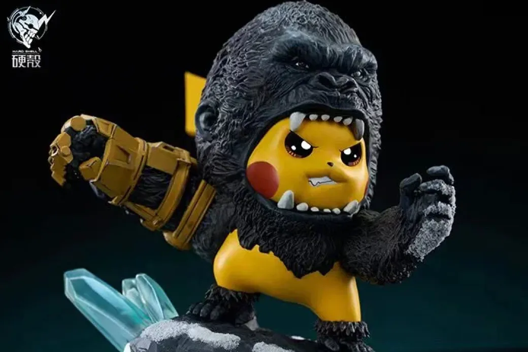 Godzilla & Kong Cosplay Pikachu - Pokemon Godzilla x Kong: The New Empire Resin Statue - HARD SHELL Studios