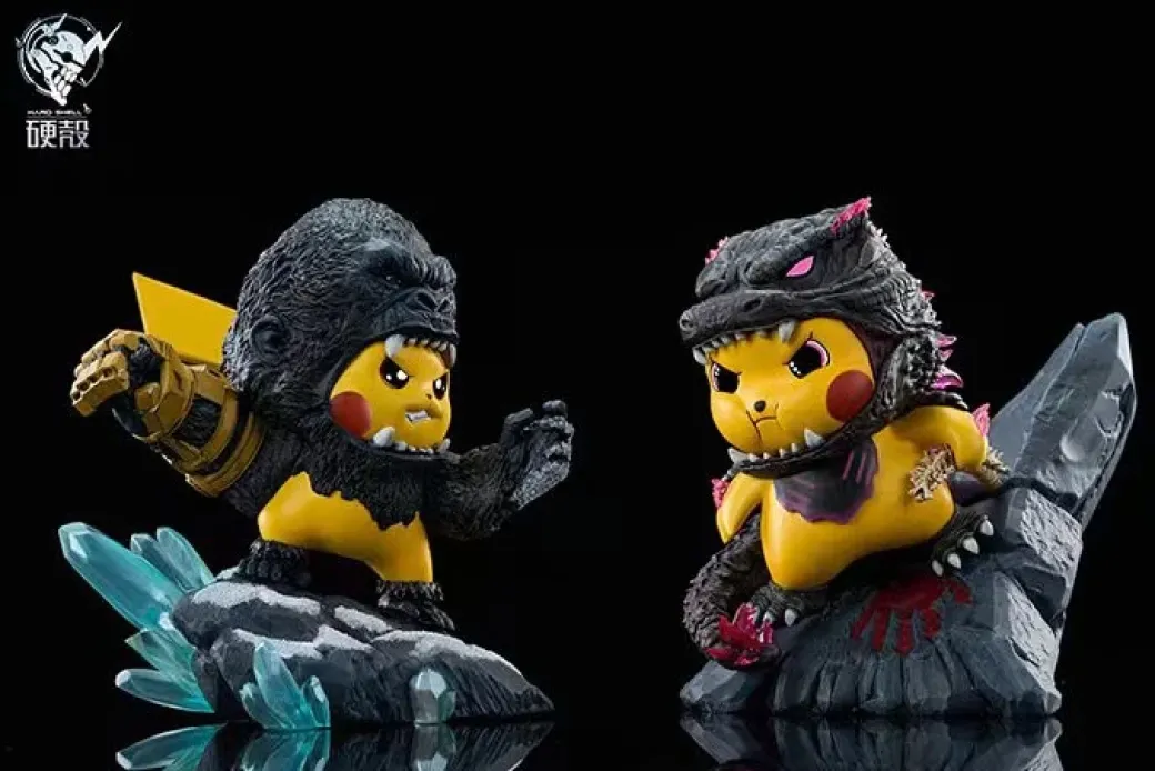 Godzilla & Kong Cosplay Pikachu - Pokemon Godzilla x Kong: The New Empire Resin Statue - HARD SHELL Studios