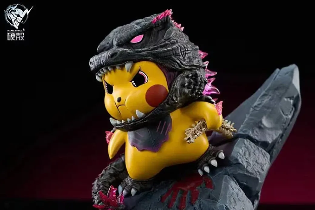 Godzilla & Kong Cosplay Pikachu - Pokemon Godzilla x Kong: The New Empire Resin Statue - HARD SHELL Studios