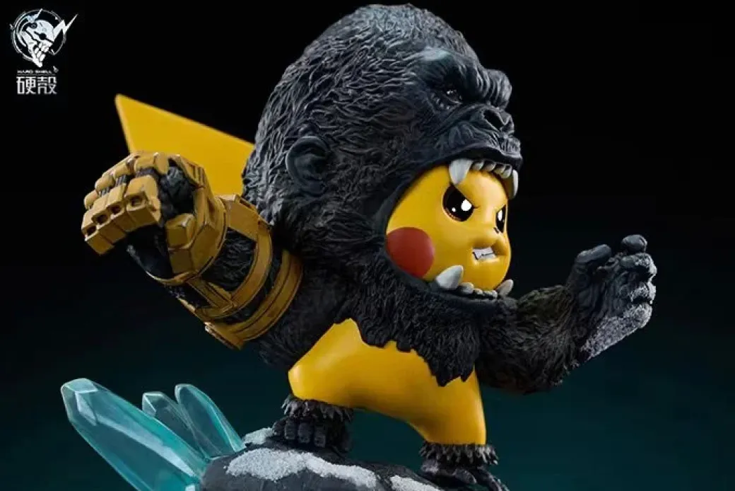 Godzilla & Kong Cosplay Pikachu - Pokemon Godzilla x Kong: The New Empire Resin Statue - HARD SHELL Studios