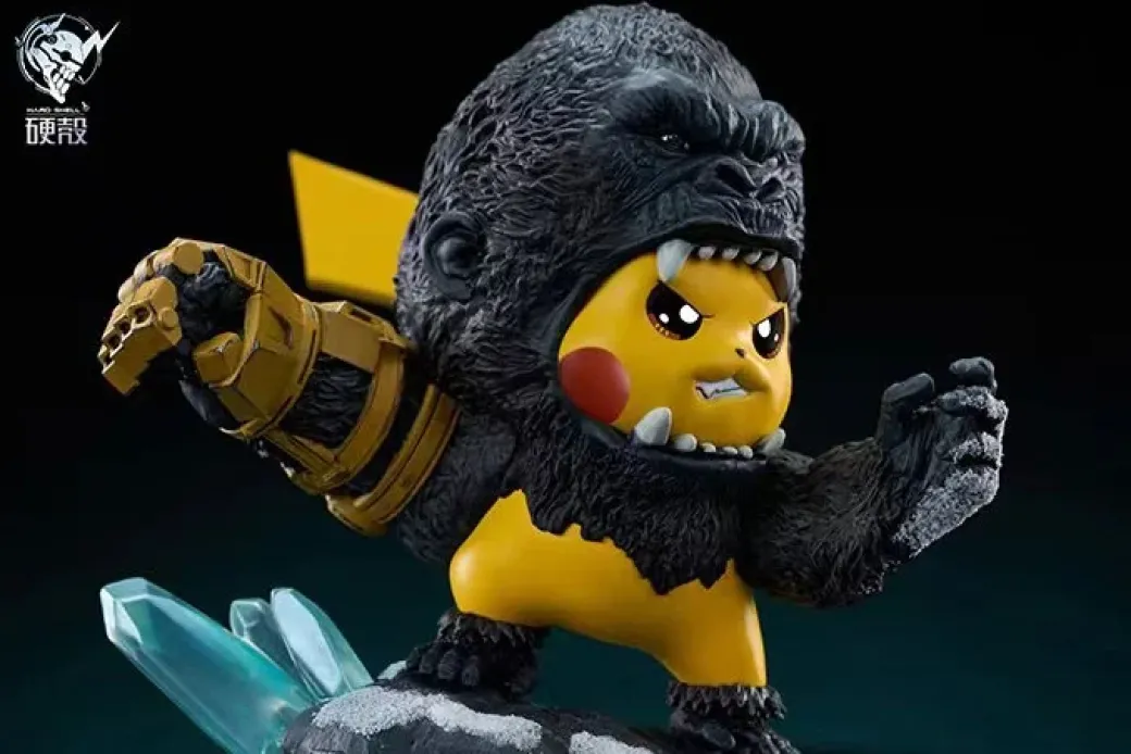 Godzilla & Kong Cosplay Pikachu - Pokemon Godzilla x Kong: The New Empire Resin Statue - HARD SHELL Studios