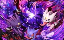 Graduation Statue Series 004 Gengar & Special Bonus Cleffa - Pokemon Resin Statue - EMO.Studio