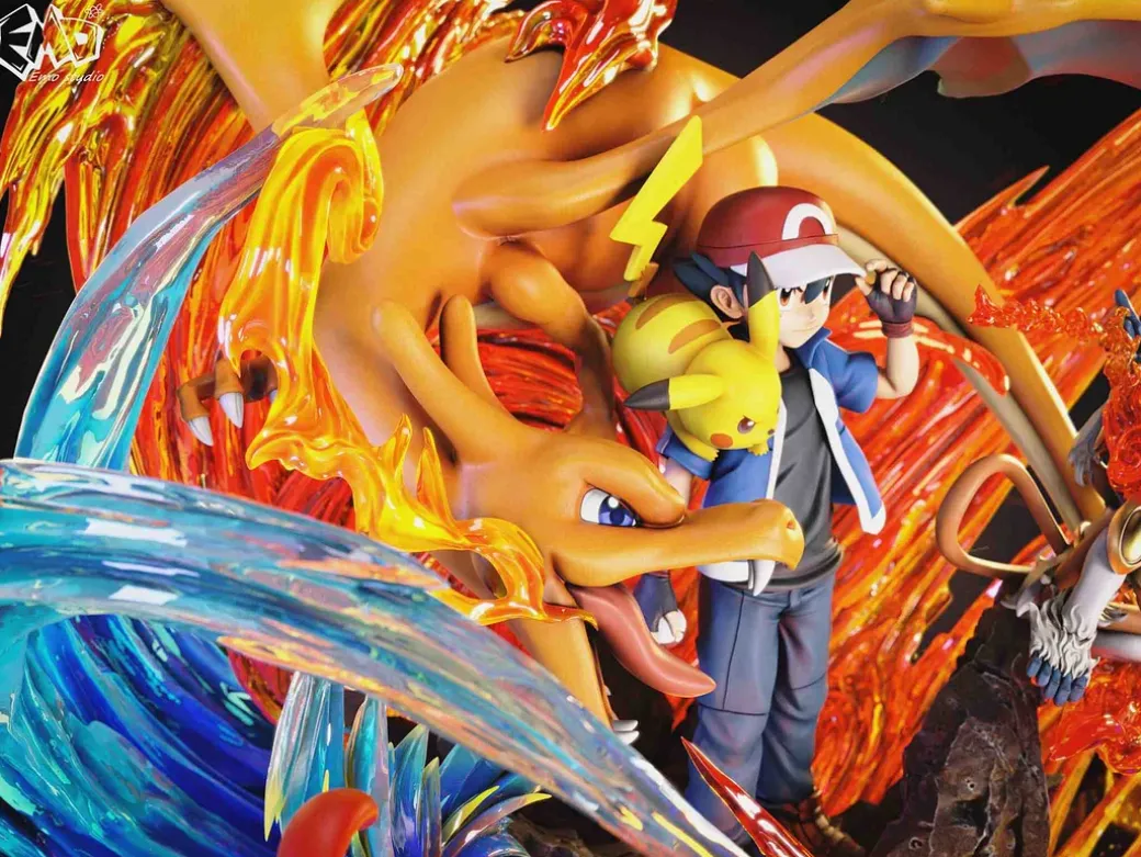 Graduation Statue Series 001 Ash Ketchum with LED - Pokemon Resin Statue - EMO.Studio