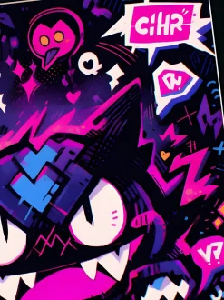 Graffiti Gengar Decorative Painting - Pokemon - Xingkong Studio