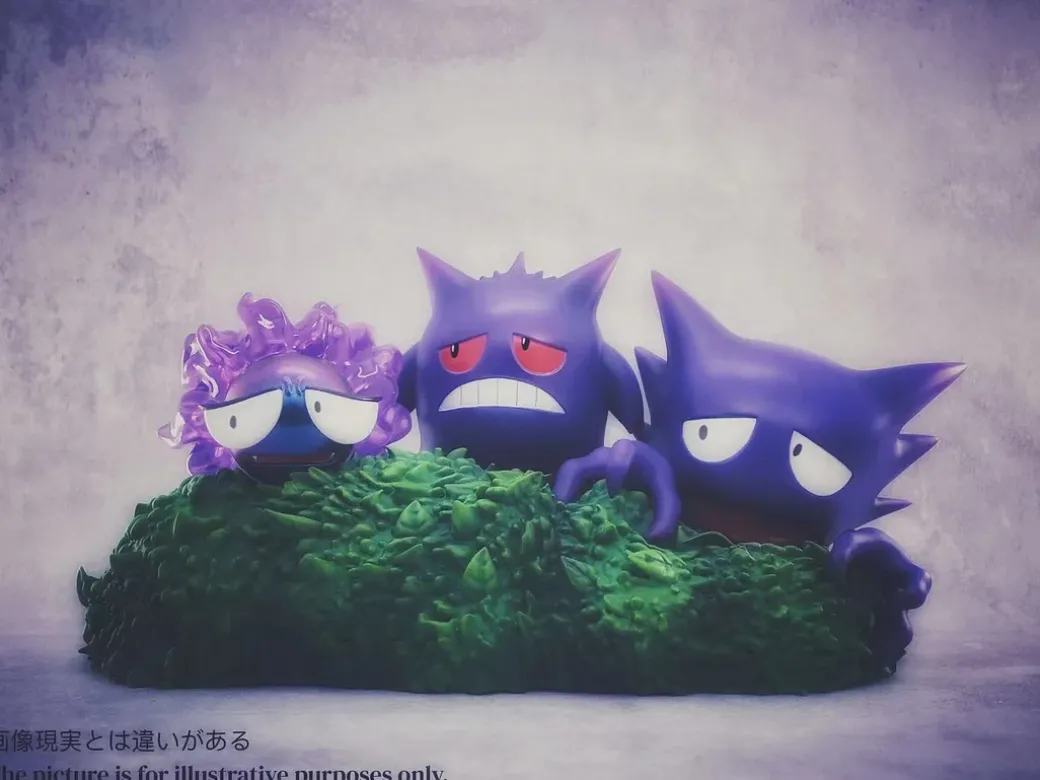 Grass Trio Ver. Gengar Family - Pokemon Resin Statue - sun Studio