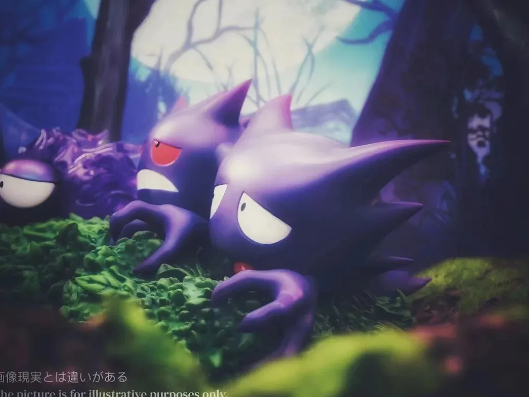 Grass Trio Ver. Gengar Family - Pokemon Resin Statue - sun Studio