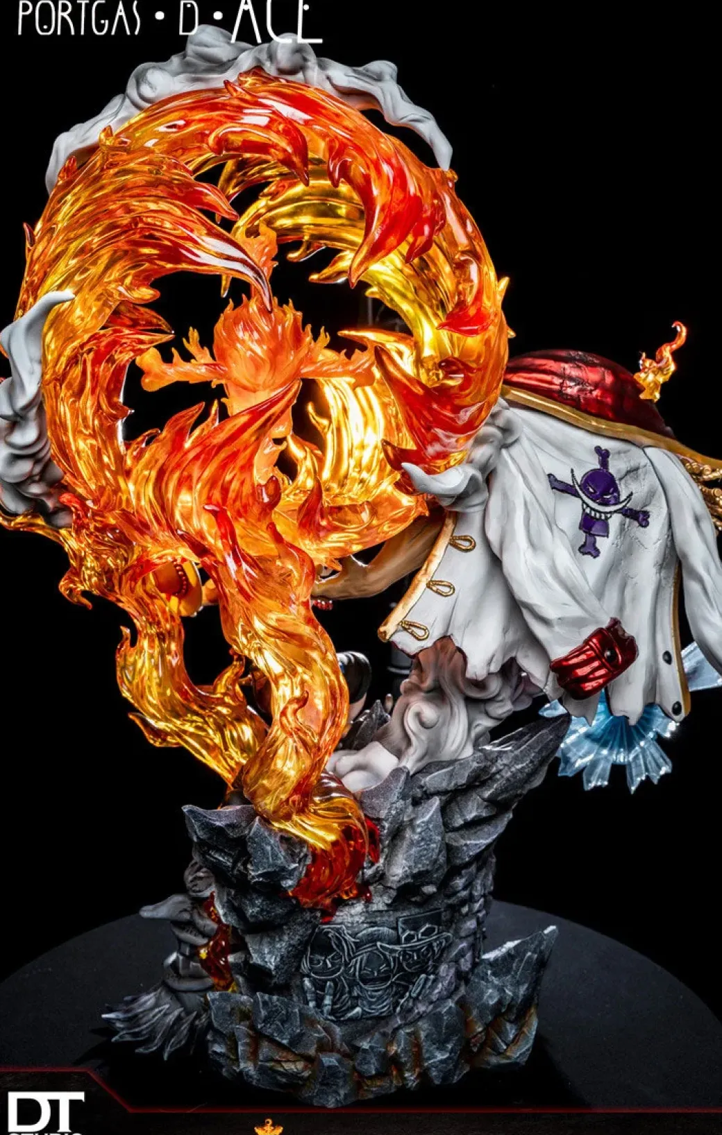 Great Flame Commandment: Flame Emperor, Portgas D. Ace with LED - ONE PIECE Resin Statue - DT-Studios