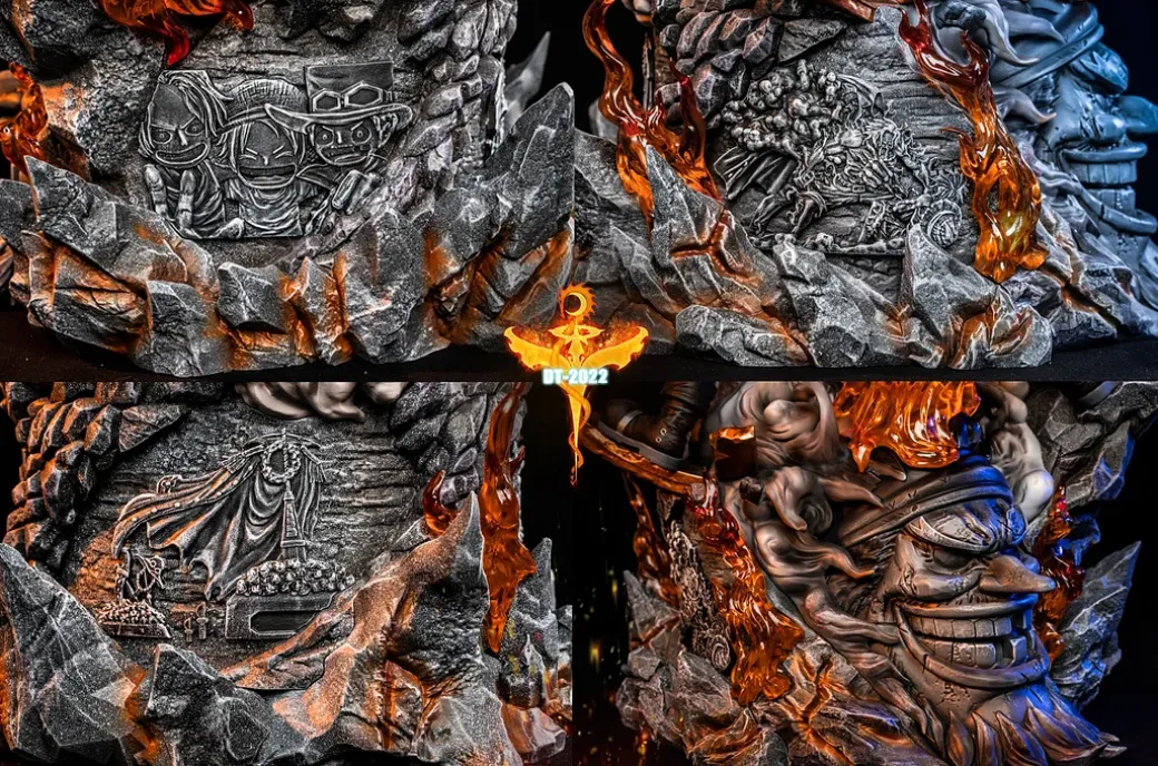 Great Flame Commandment: Flame Emperor, Portgas D. Ace with LED - ONE PIECE Resin Statue - DT-Studios