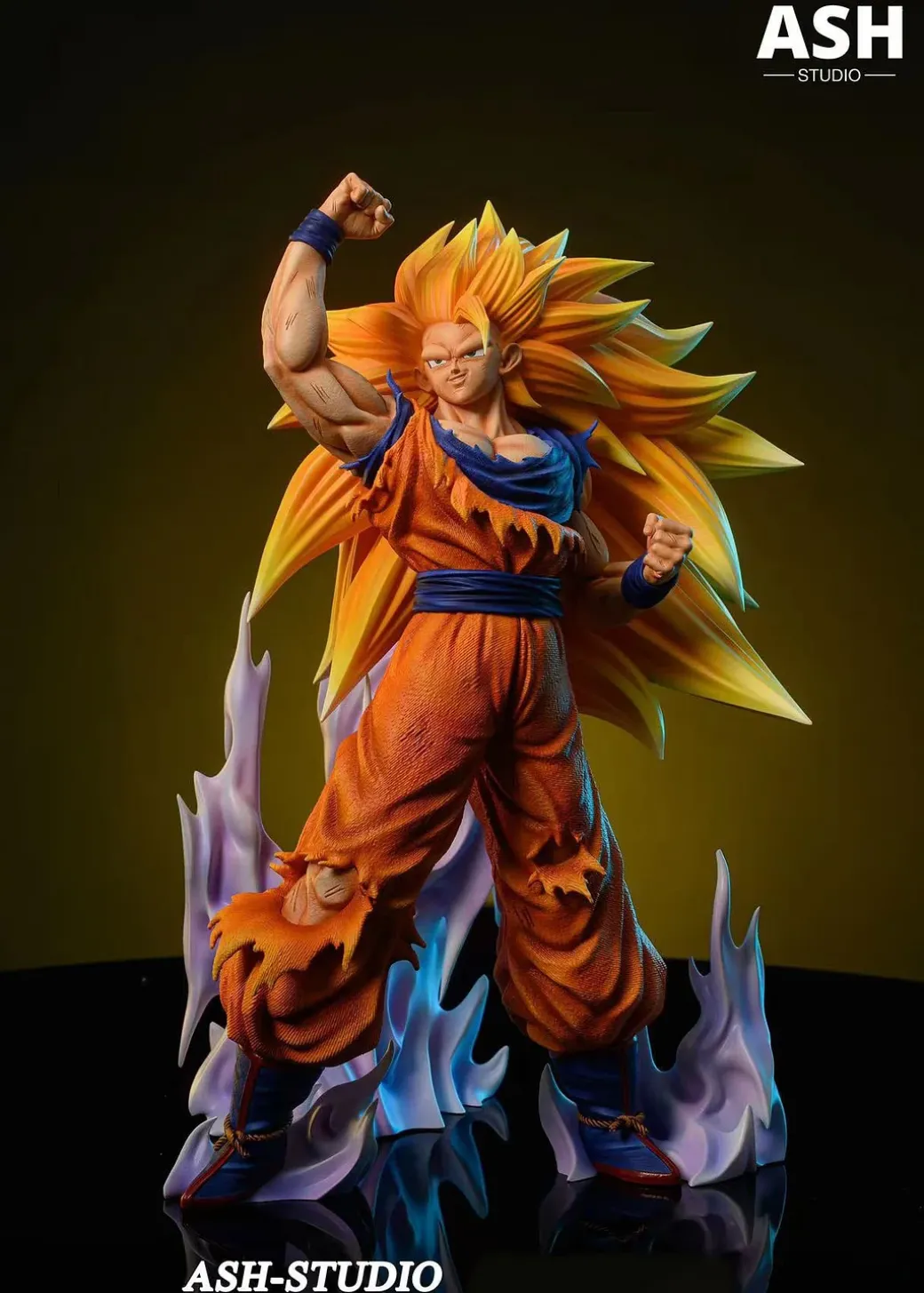 GROS Scale Super Saiyan 3 Son Goku - Dragon Ball Resin Statue - Ash-Studio
