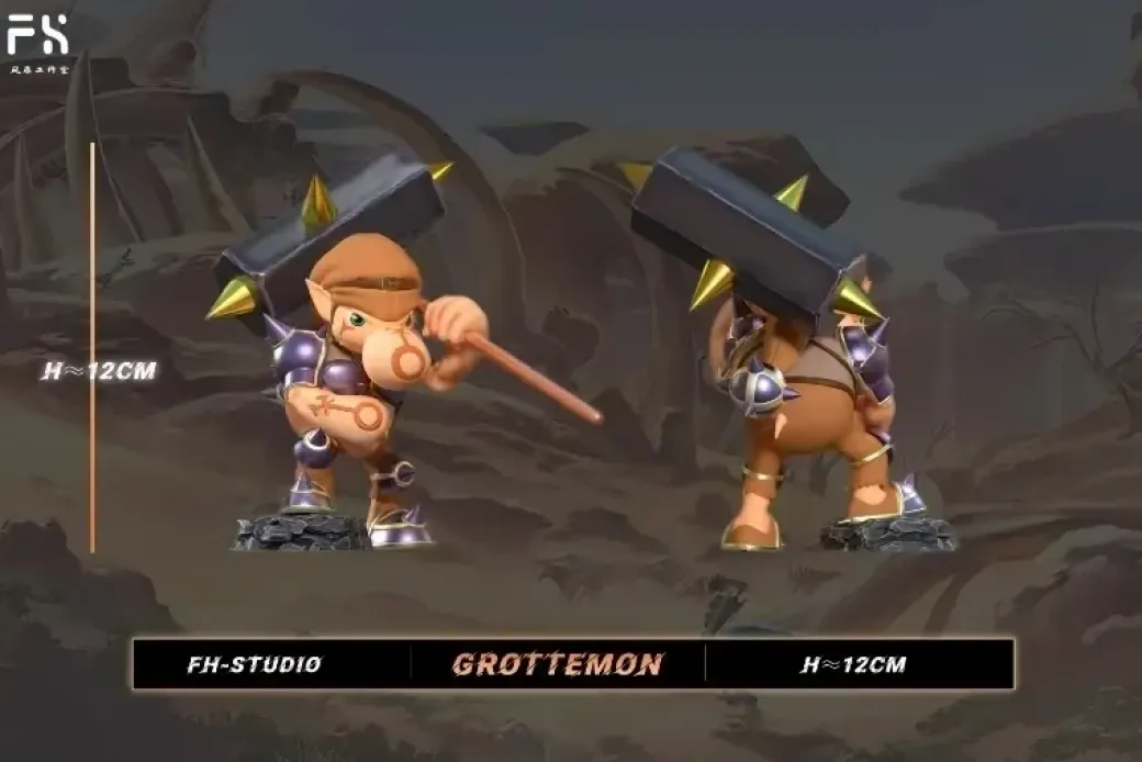 Grottemon - Digimon Resin Statue - Fh Studios