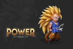 GT Super Saiyan 3 Little Son Goku - Dragon Ball Statue - Power Studio