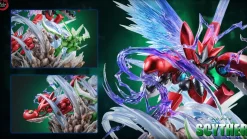 GX Evolution Series 011 Swords Dance Scyther & Bullet Punch Scizor & Flash Cannon Mega Scizor with LED - Pokemon Resin Statue - Fantasy Studios