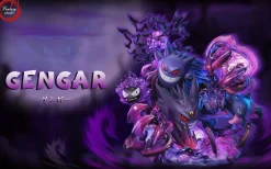 GX Evolution Series Gengar Family with LED - Pokemon Resin Statue - Fantasy Studios