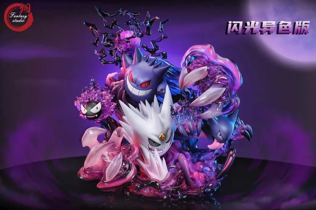GX Evolution Series Gengar Family with LED - Pokemon Resin Statue - Fantasy Studios