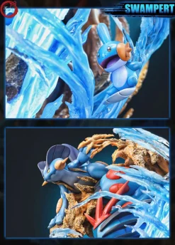 GX Evolution Series Swampert Family with LED - Pokemon Resin Statue - Fantasy Studios