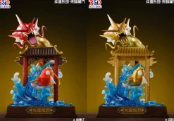 Gyarados Leaping Over Gate - Pokemon Resin Statue - PSD Studios