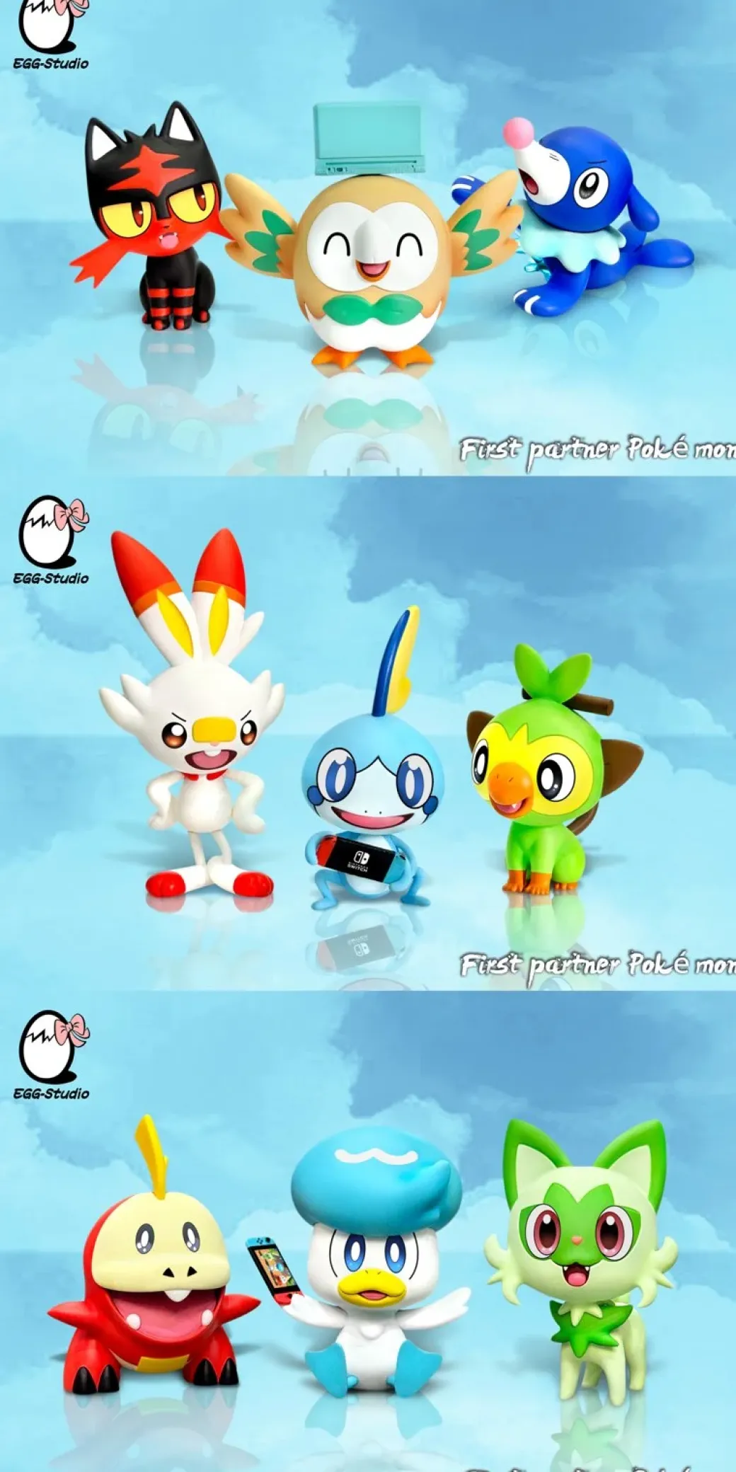 Happy Hour Generation 7 & Generation 8 & Generation 9 Pokemon - Pokemon Resin Statue - EGGS Studios