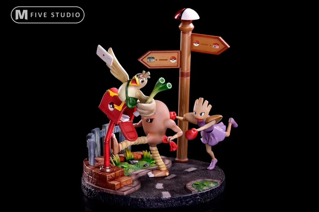 Hitmonchan & Hitmonlee - Pokemon Resin Statue - M5 Studios