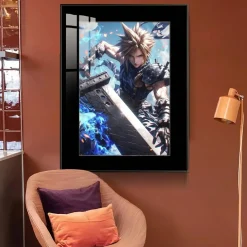 Holding Buster Sword Cloud Strife Decorative Painting - (FF7) Final Fantasy VII Decorative Painting - JuZi Studio