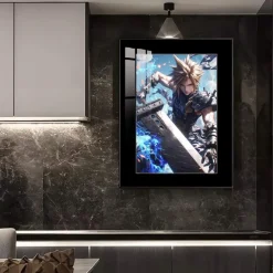 Holding Buster Sword Cloud Strife Decorative Painting - (FF7) Final Fantasy VII Decorative Painting - JuZi Studio
