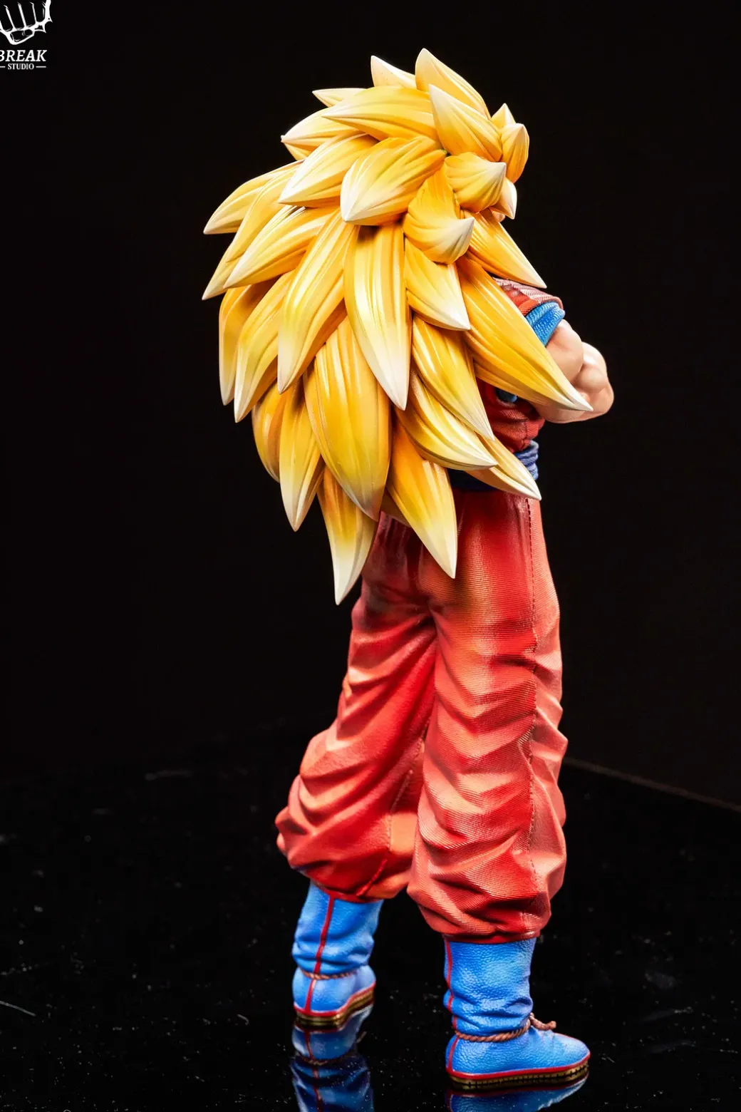Holding Chest Super Saiyan 3 Son Goku - Dragon Ball Resin Statue - Break Studio
