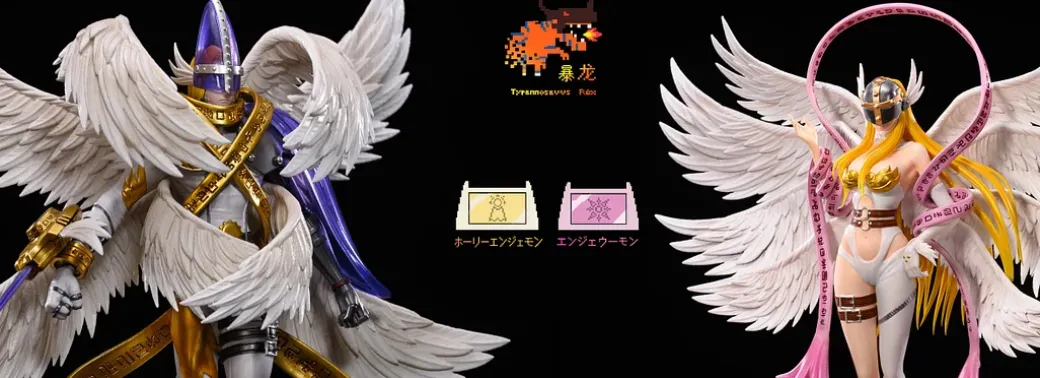 Holy Angemon & Angewomon - Digimon Resin Statue - Tyrannosaurus Rex Studios